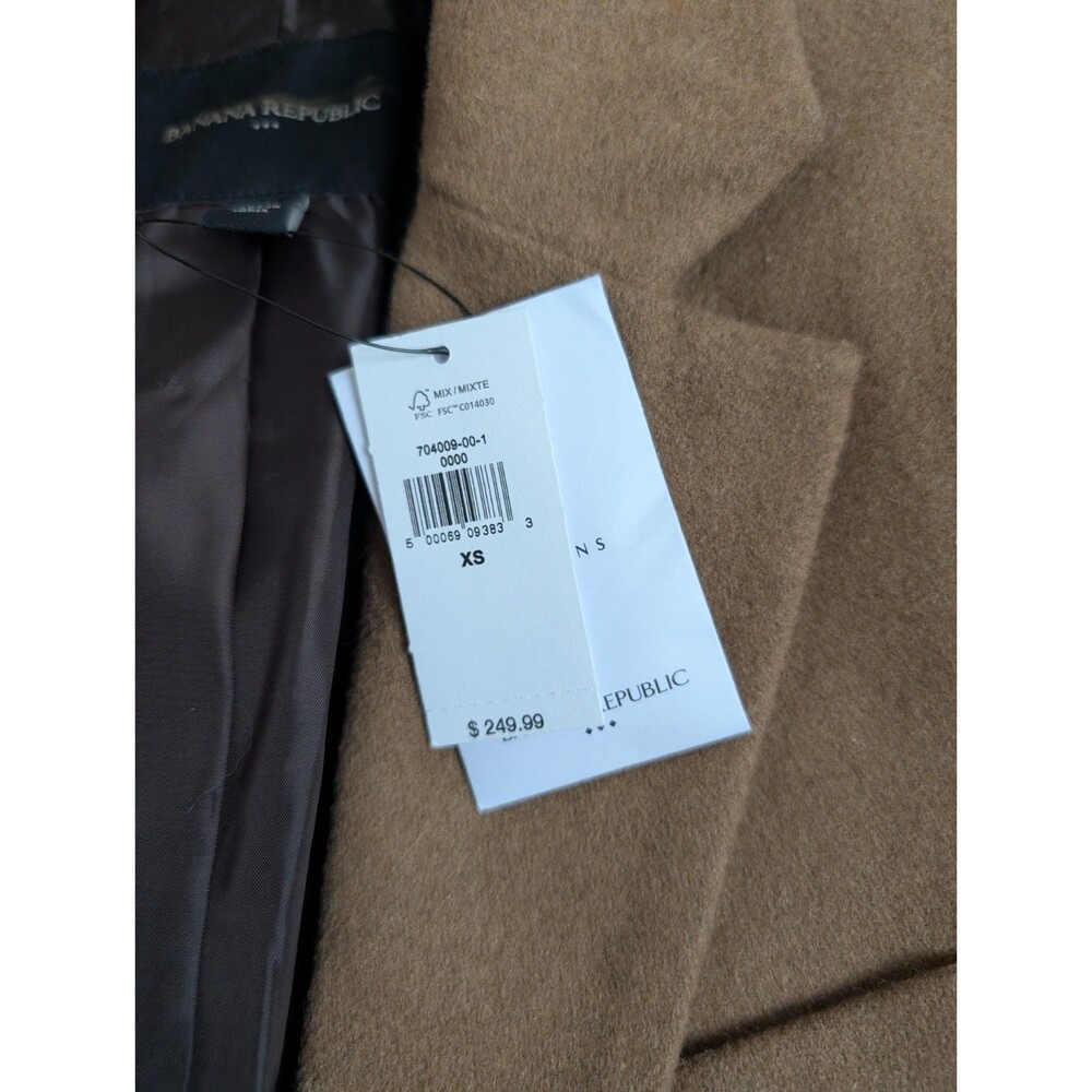 NEW Banana Republic Wool Blend Topcoat Camel Brown Men's XS $249 594210 NWT - Picture 8 of 11